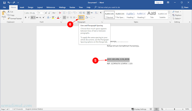 cara membuat garis di word 2016