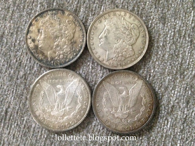 Morgan silver dollars  http://jollettetc.blogspot.com