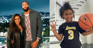 Anthony Davis With His Wife And And Kid