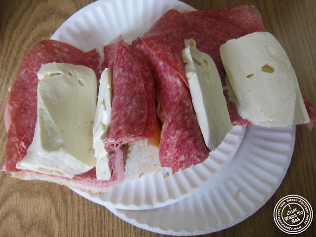 image of Italian sub with fresh mozzarella at M&P Biancamano in Hoboken, NJ