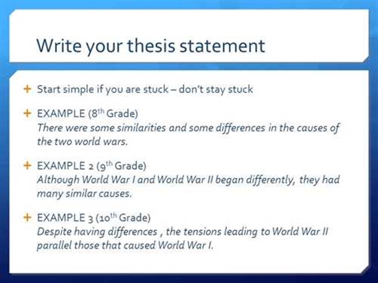 Great Examples of Thesis Statements
