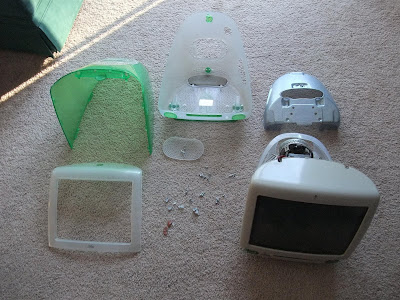 iMac G3 parts, case, disassemble, repair