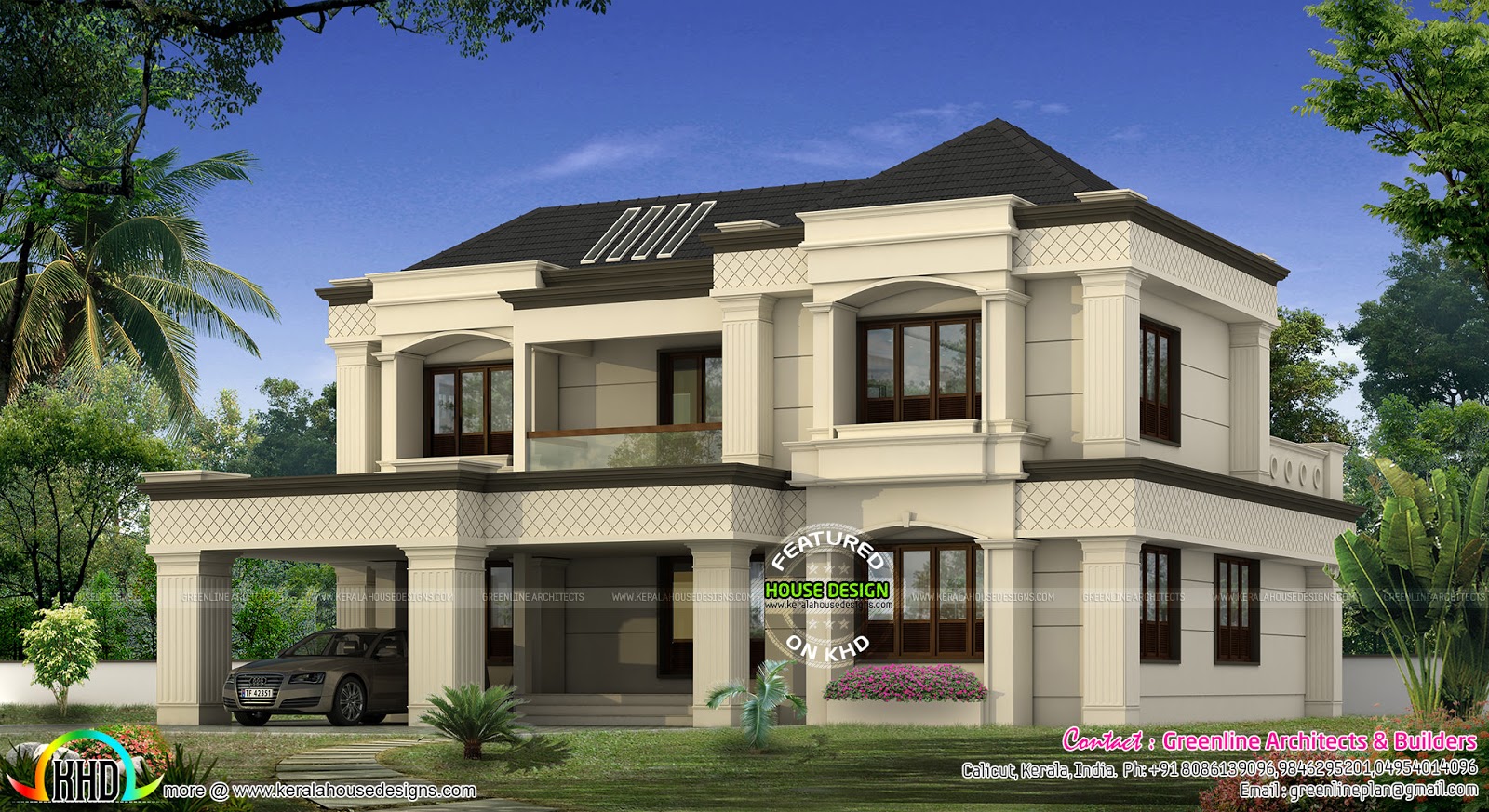  Modern  Colonial  home  Kerala home  design and floor  plans 