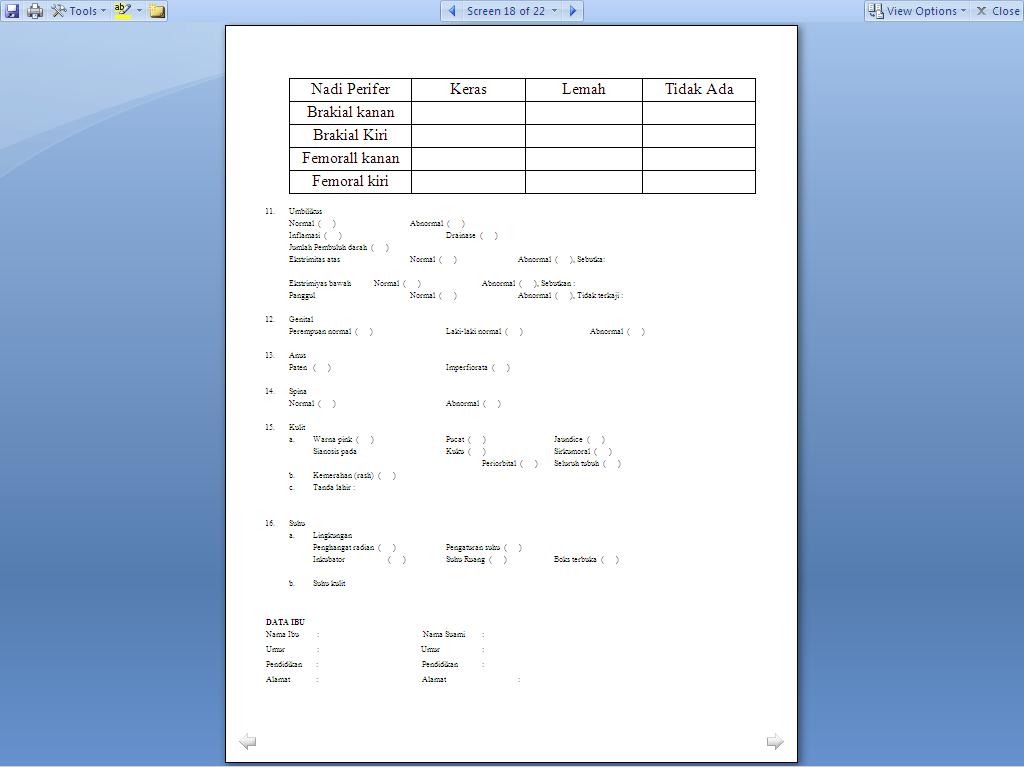 Power point KU: Format Pengkajian Askep Maternitas