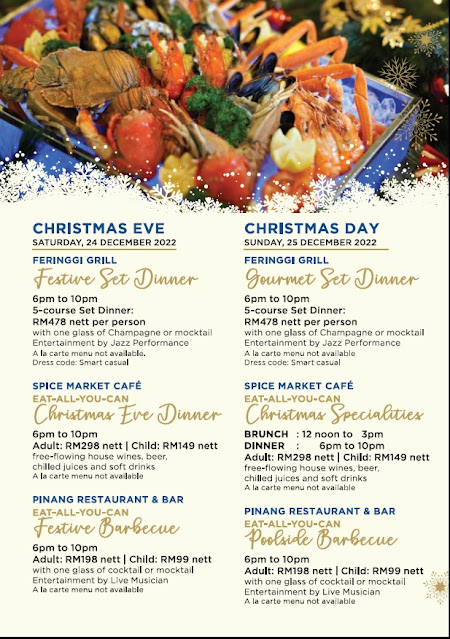 Christmas and New Year Dinner Celebrations @ Shangri-La's Rasa Sayang Resort & Spa, Penang