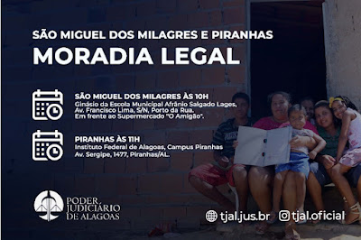 Moradia Legal beneficia 167 famílias em Milagres e Piranhas nesta sexta-feira (03)