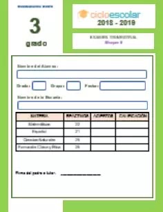 Examen Trimestral Tercer grado 2018-2019