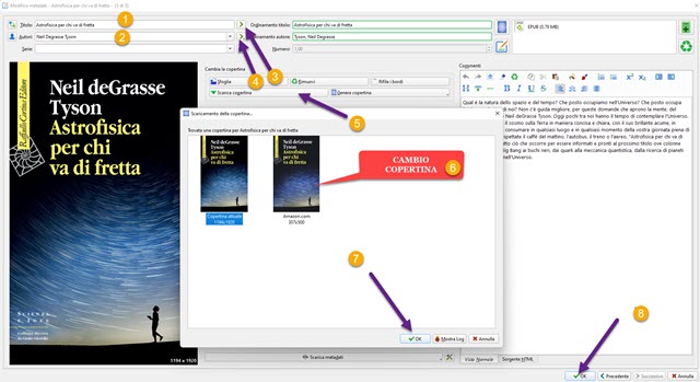 modificare i metadati ebook