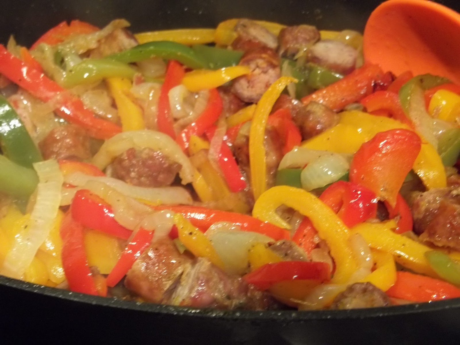 Creations of a Jersey Girl: Sausage, Peppers, and Onions...OH MY!!