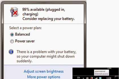 Mengatasi Consider Replacing Your Battery Pada Windows 7