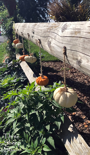 Long Handle Dipping Gourds and Wool Applique - Three Sheep Studio Blog Post