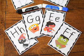 HALLOWEEN THEMED: LETTER AND NUMBER TRACING CARDS