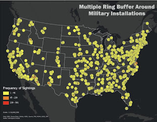 UFO Map shows higher sighting reports in populated area's