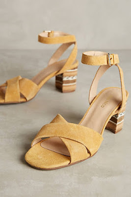 Women's shoes, heels, wedges, and sandals, bohemian style, from Anthropologie