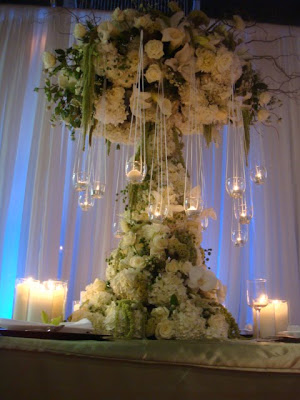 SUPER LARGE CENTERPIECE WITH 25 HANGING CANDLES