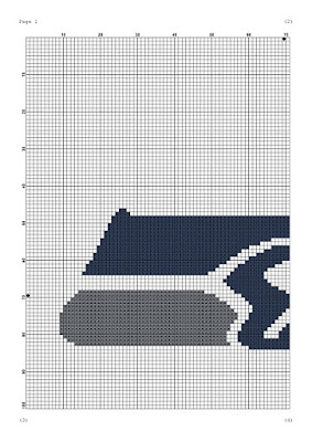 Seattle Seahawks easy hand stitch embroidery cross stitch pattern