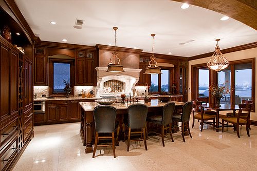 Classic Luxury Combining Kitchen and Dining Room Design Ideas