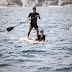 Sophie Charlotte e Daniel de Oliveira se divertem em cena com stand up paddle