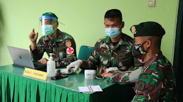  Prajurit Yonif Raider 321 Kostrad Melaksanakan Vaksin Covid-19 di Majalengka