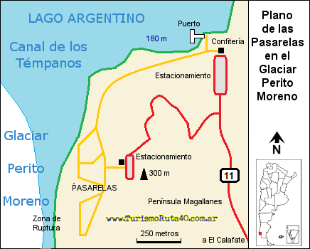 Mapas De Las Pasarelas Del Perito Moreno Conmimochilacuestas