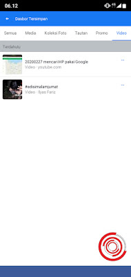 3. Nantinya akan muncul semua video yang pernah kalian simpan dari dulu hingga sekarang. Jika video tersebut tidak ada mungkin saja postingannya sudah dihapus atau tidak sengaja kalian pilih Batal Simpan