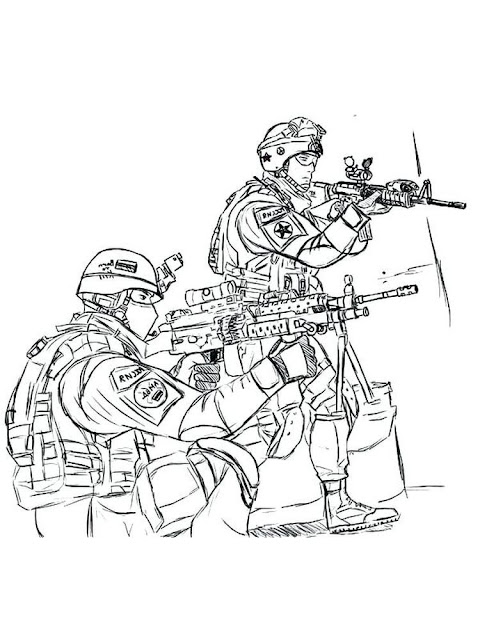 The Various Army And Soldier Image Coloring Pages