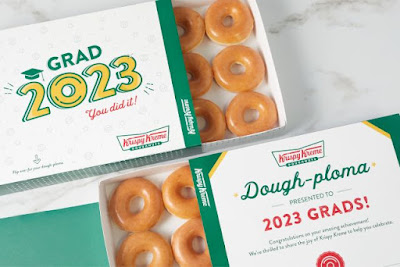 Krispy Kreme Original Glazed dozen in special "Dough-ploma" box.