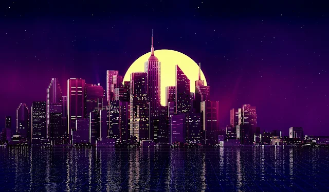 Cityscape Night 4K Wallpaper for PC Desktop