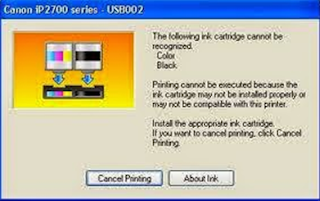 langkah-langkah perbaiki cartridge canon rusak