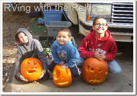 Pumpkin fun in our RV - from RVing with the Rakis