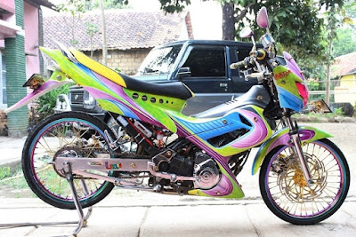 Modifikasi Motor Satria FU Airbrush Terbaru