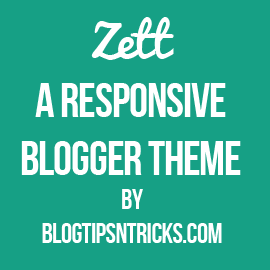 Zett a Responsive Blogger Theme