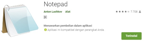 Aplikasi Notepad Untuk Ngeblog