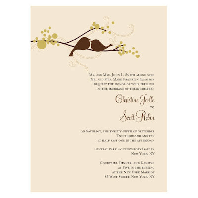 bird wedding invitation template