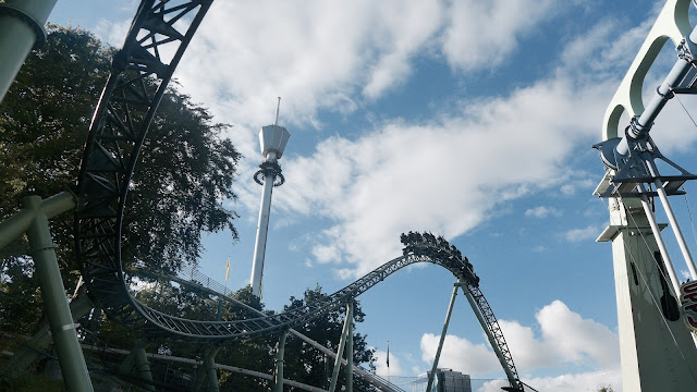 Photo of Helix Roller Coaster Airtime Hill and Atmosfear Drop Tower at Liseberg