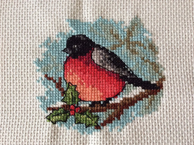 haft krzyżykowy cross stitch ptaki 