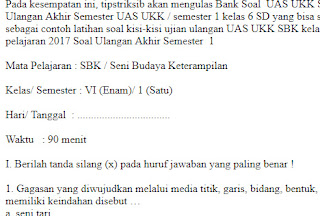 Soal-UAS-UKK-SBK-kelas-6-SD-Semester-1