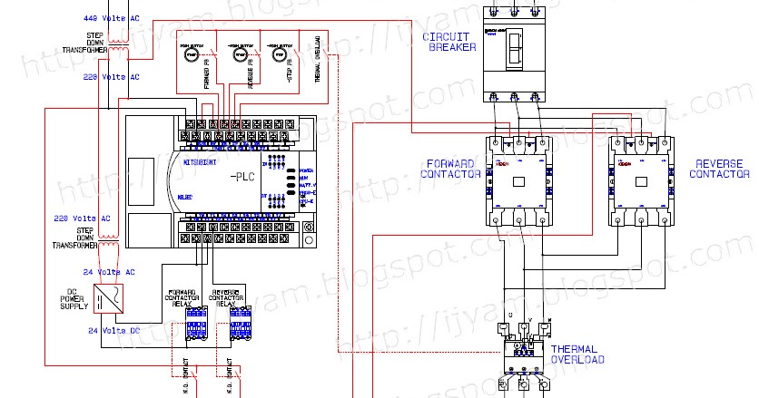Electrical Wiring Diagram Forward Reverse Motor Control And Power Circuit Using Mitsubishi Plc Technovation Technological Innovation And Advanced Industrial Control Technologies