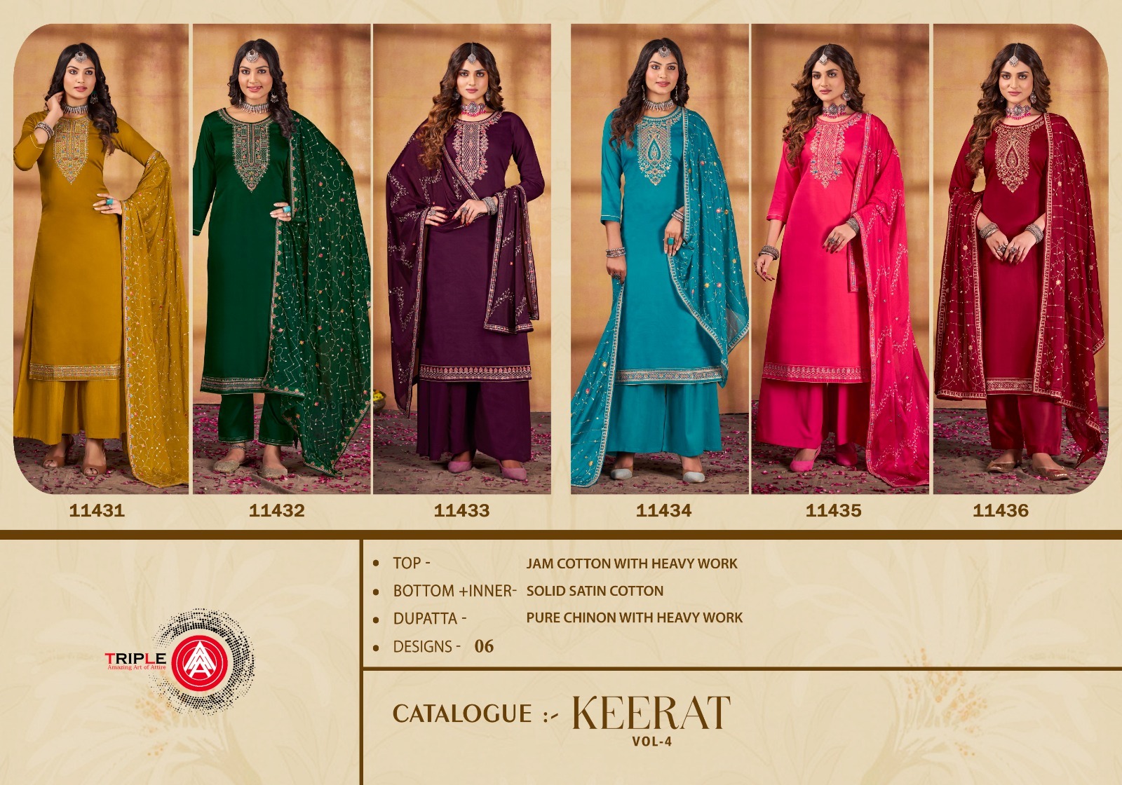 Dress Material | EMBROIDERY JAAM COTTON PARTYWEAR SUIT | Freeup