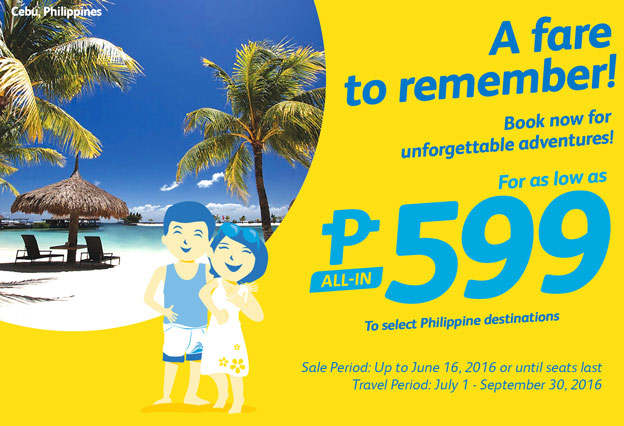 Cebu Pacific 599 Fare Promo Philippine Destinations