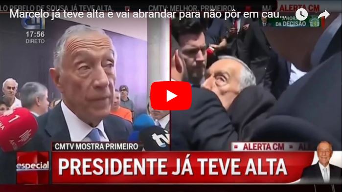 Presidente de Portugal se desmayó en vivo y 3 horas más tarde ya estaba trabajando