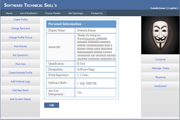 ASP.NET Project Tutorial: Software Technical Skills (STS) Dashboard Project with Source Code