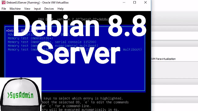 Debian GNU/Linux Server 8.8 Installation (No GUI) on Oracle VirtualBox