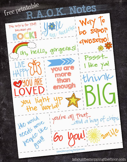 Random Acts of Kindness Notes perfect for Kids on www.ihoardfreeprintables.com