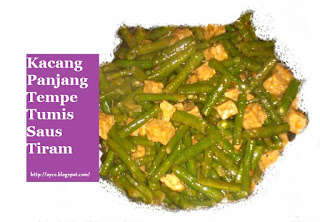 Kacang Panjang Tempe Tumis Saus Tiram