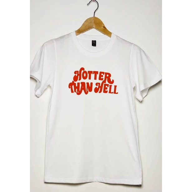 [ bae4646 ] เสื้อยืดลาย HOTTER THAN HELL