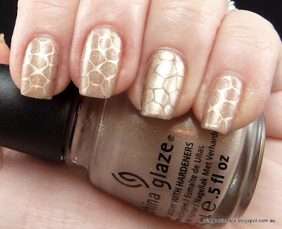 China Glaze Fast track with gold stamping