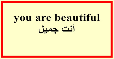 you are beautiful أنت جميل