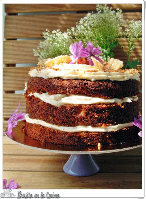 tarta decorada con flores coruña