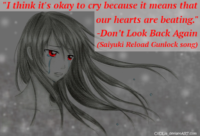 don't look back again, kazuya minekura, anime, manga, saiyuki reload gunlock, song, quote analysis, lyrics